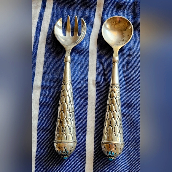 Two's Company Other - Silver Salad Serving Set